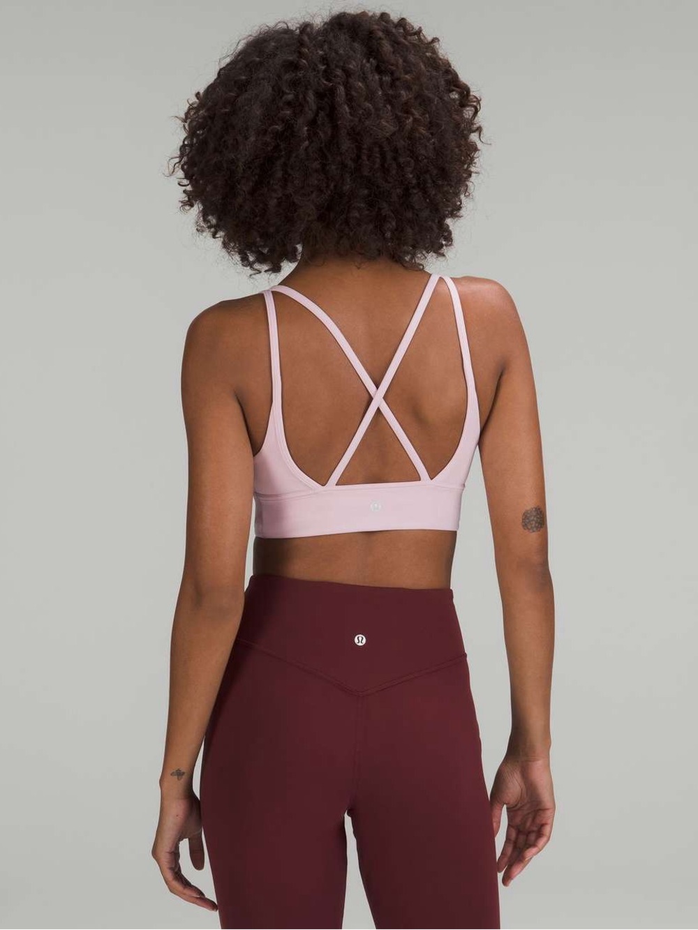 Lululemon In Alignment Longline Bra *Light Support, B/C Cup Pink Peony 6